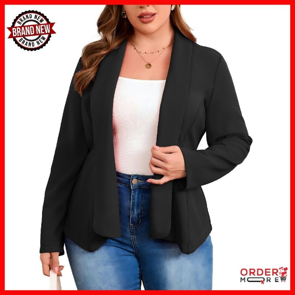 Plus Size Oversized Vest Blazer for Work Casual Professional Outfits